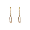 Crystal Open Rectangle Long Drop Earrings Fashion Jewelry Accessories view 5