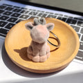 Flocked Animal Keychains Rhino Cat Deer Koala 4 Styles view 8