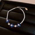 Six Mixed Color Crystal Cuffs And Plain Bar Chain Bracelet Designs view 7