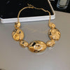 Gold Hammered Necklace