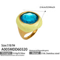 Enamel and Faceted Glass Statement Rings in Two Designs view 6