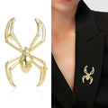 Polished Spider Brooch With Faceted Body and Sculpted Metal Legs view 3