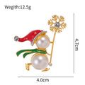 Gold Tone Silver Tone Flower Crystal Enamel Metal Brooch Pin view 2