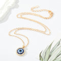 Gold Tone Crystal Halo Realistic Eyeball Pendant Necklaces view 2