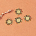 Mini Round Six Petal Flower Cabochon Trays in Four Finishes view 3