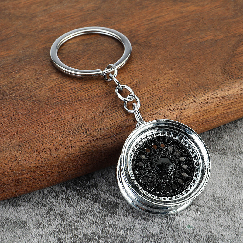 Turbo Gear Shift Wheel Brake Disc Shock Caliper Metal Keychain