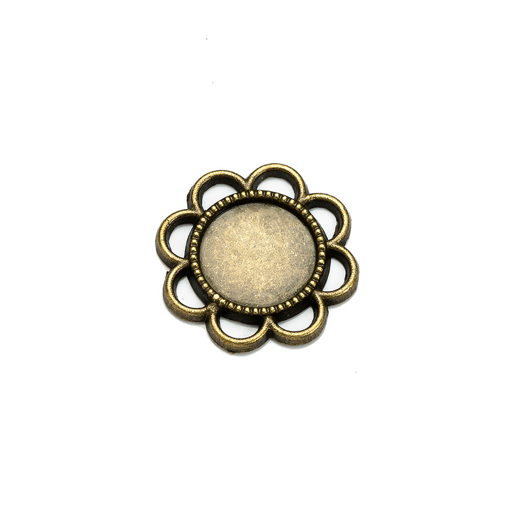 25mm Alloy Pendant Bezel Setting for 14mm Cabochon