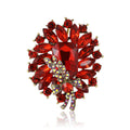 Pointed Crystal Petal Brooch in Nine Colors Decorative Lapel Pin view 5