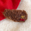 Brown Curly Flock Cherry BB Hair Clips One Two Styles view 7