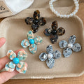 Textured Petal Flower Stud Earrings in Three Patterns view 1