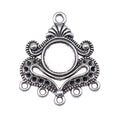 Ornate Round Cabochon Connector Settings With Five Loops view 3