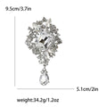 Ornate Crystal Teardrop Pendant Brooch in Eight Colorways view 9