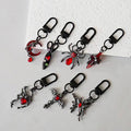 Gothic Black Metal Keychain Charms Moon Spider Cross Styles view 1