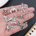 Antique Silver Halloween Theme and Skull Metal Charms with 25 Listed Options view 4