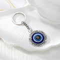 Silver Blue Evil Eye Keychains Multiple Frame Shapes view 10
