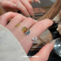 Starfish Seashell Open Rings Gold and Silver Tones view 2
