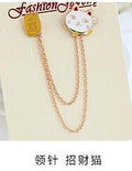 Novelty Double Chain Collar Brooch Pins in Five Playful Styles view 9