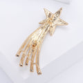 Crystal Shooting Star Brooch in Gold or Silver Tone view 4