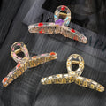 Transparent Resin Colorful Pressed Flower Hair Claw Clip view 1