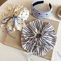 Blue White Floral Scrunchie And Striped Headband Accessories view 4