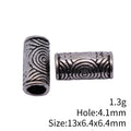 Antique Silver Metal Concentric Circle Tube Bead For Jewelry Making view 3
