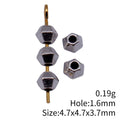 Three Finish Faceted Hexagonal Spacer Bead Metal Jewelry Making Component view 5