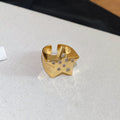 Open Zircon Star Square Emerald Cut Rings Six Styles view 9