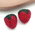 Four-Size Red Rhinestone Strawberry Clay Bead Collection view 9