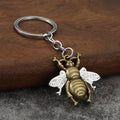Minimalist Bee Zinc Alloy Keychain Pendant Gift Accessory