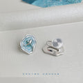 Silver Tone Blue Ocean Animal Earrings In Stud And Clip Styles view 9