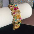 Multicolor Crystal Court Style Earrings Rings Bracelet view 7