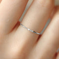 Ultra-Slim Three-Stone Ring In Gold And Silver Tones view 3