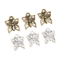 Openwork Butterfly Metal Charms in Antique Bronze and Silver Tones view 5
