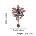 Flower Crystal Metal Brooch Pin 8 x 5 cm for Jackets and Lapels view 2