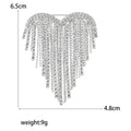 Crystal Heart Fringe Brooch in Six Jeweled Color Finishes view 6