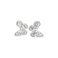 Blue Crystal Butterfly Earrings with Sparkling Stone Edges view 5