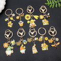 Seventeen Sunflower Bee and Gnome Metal Keychain Designs view 4