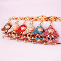 Rhinestone Pirate Skull And Crossbones Gold-Tone Metal Keychain view 12