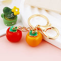 Persimmon Fortune Charm Keychains with Three Bare Braided Wrist Loops view 9