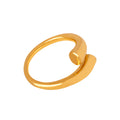 Solid Open Asymmetric Overlap Wrap Band Ring Metal view 5
