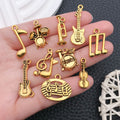 Matte Gold-Tone Guitar and Musical Instrument Metal Charms with 26 Listed Options view 2