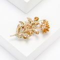 Daisy Bouquet Brooch with Enamel Flowers in Four Colors view 4