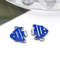 Stainless Steel Colorful Fish Double Sided charm pendants for DIY necklace and handmade jewelry