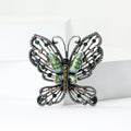 Openwork Butterfly Brooch With Random Mixed Crystal Colors view 4
