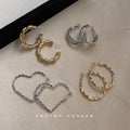 Geometric Hoop Earring Collection Twisted Multi Band Styles view 2