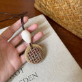 Brown Cord Geometric Pendant Necklaces in Seven Designs view 11
