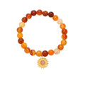 Natural Agate Bead Bracelets With Gold Steel Charms view 5