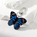 Silver Tone Colorful Butterfly Acrylic Clip Keychains in Six Designs view 9