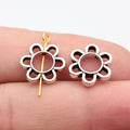 14x13mm 0.94g Antique Silver Zinc Alloy Hollow Flower Loose Metal Beads for DIY Jewelry Making