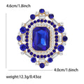 Rectangular Crystal Halo Brooch in Four Colors for Jackets Scarves and Lapels view 9